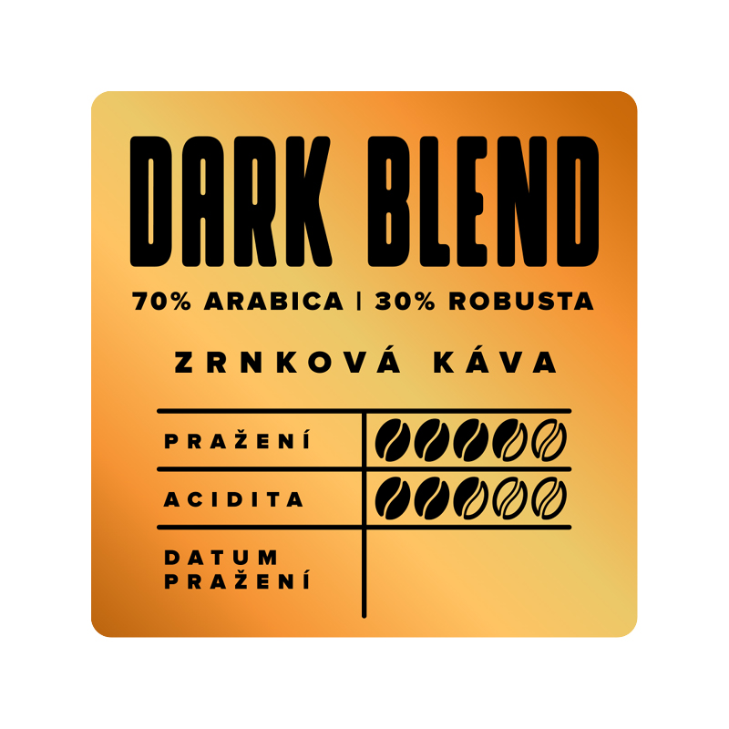 SILESIA DARK BLEND 70% Arabika 30% Robusta - Varianta: Mletá káva na espresso, Velikost balení: 250 g