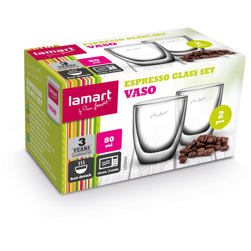 Skleničky Lamart espresso 80 ml - 2 ks
