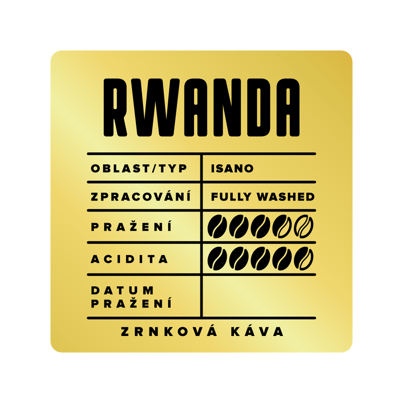 Silesia Rwanda fully washed ISANO - Varianta: Mletá na filtr, Velikost balení: 500 g