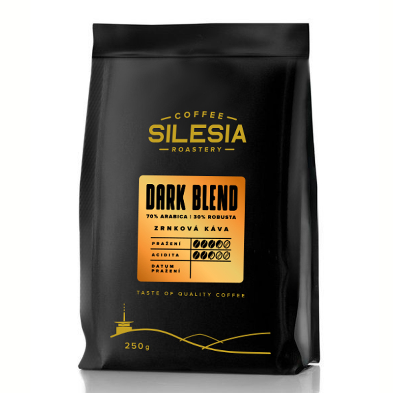 DARK BLEND - zrnková káva 250 g v dárkové krabičce