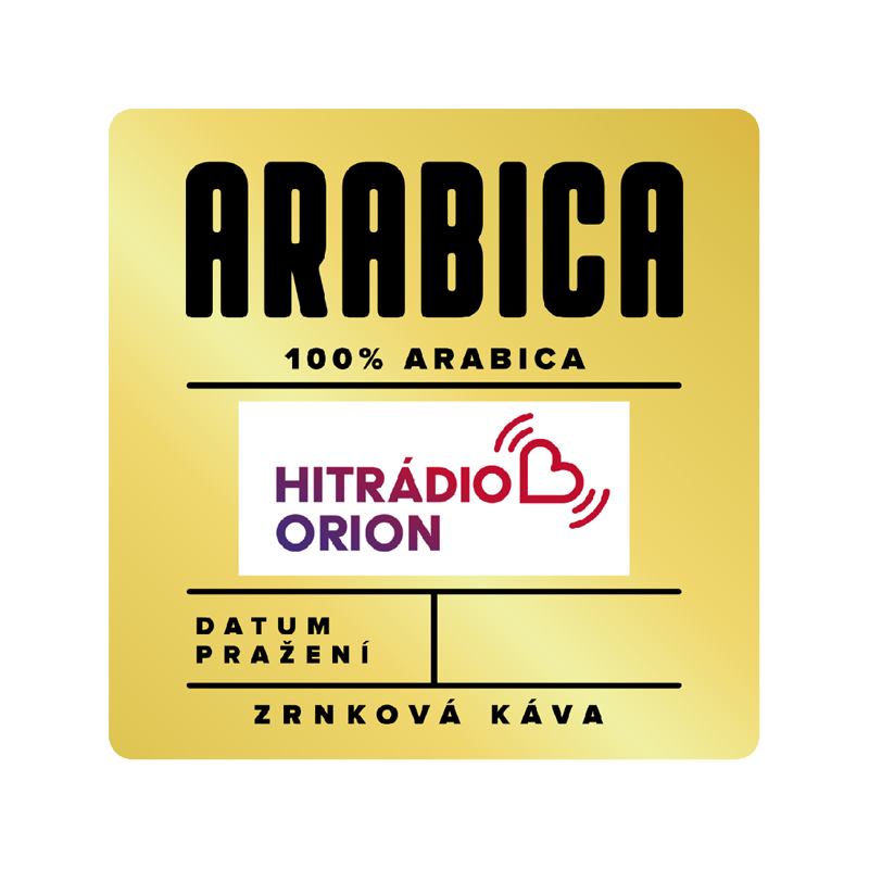 ARABICA 100% - zrnková káva 250 g v sáčku s etiketou firmy