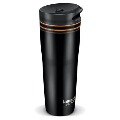 Nerezový termohrnek Lamart 360 ml černo/oranžový