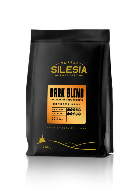 SILESIA DARK BLEND 70% Arabika 30% Robusta - Varianta: Mletá káva na espresso, Velikost balení: 250 g