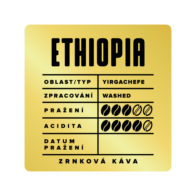 SILESIA ETHIOPIA Yirgachefe Grade 1 washed - Varianta: Mletá káva na turka, Velikost balení: 500 g