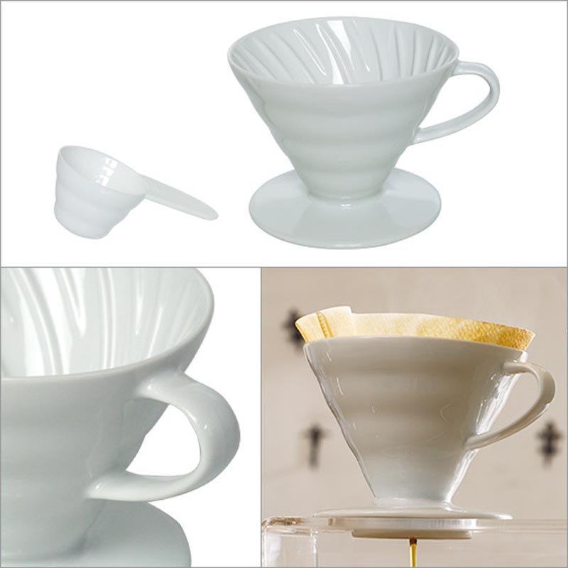 Dripper Hario V60-02 plastový bílý