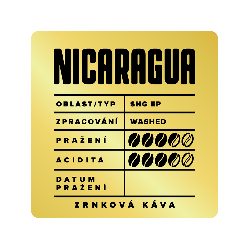 Silesia Nicaragua SHG EP - Varianta: Mletá káva na espresso, Velikost balení: 500 g