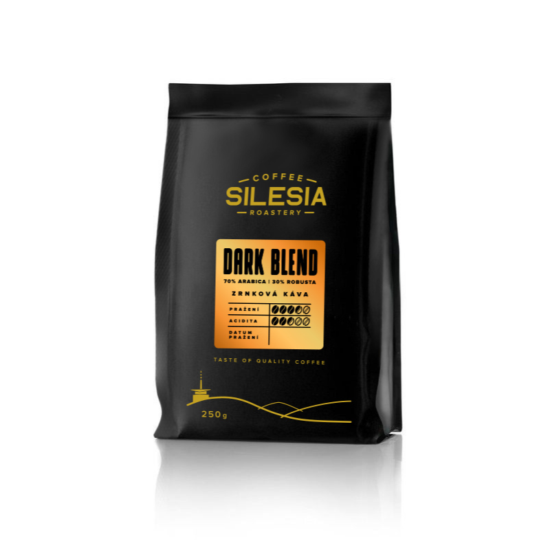 SILESIA DARK BLEND 70% Arabika 30% Robusta - Varianta: Mletá káva na espresso, Velikost balení: 250 g