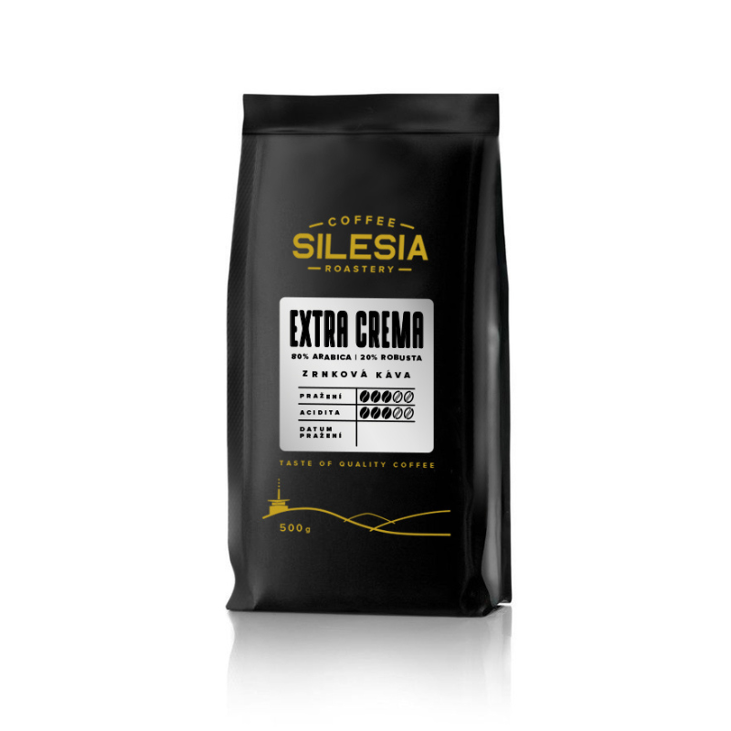 SILESIA EXTRA CREMA 80% Arabica 20% Robusta - Varianta: Zrnková káva, Velikost balení: 1 kg