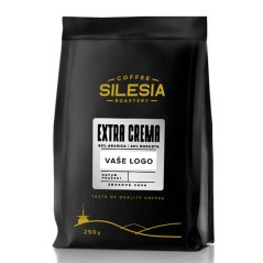 EXTRA CREMA - zrnková káva 250 g v sáčku s etiketou firmy