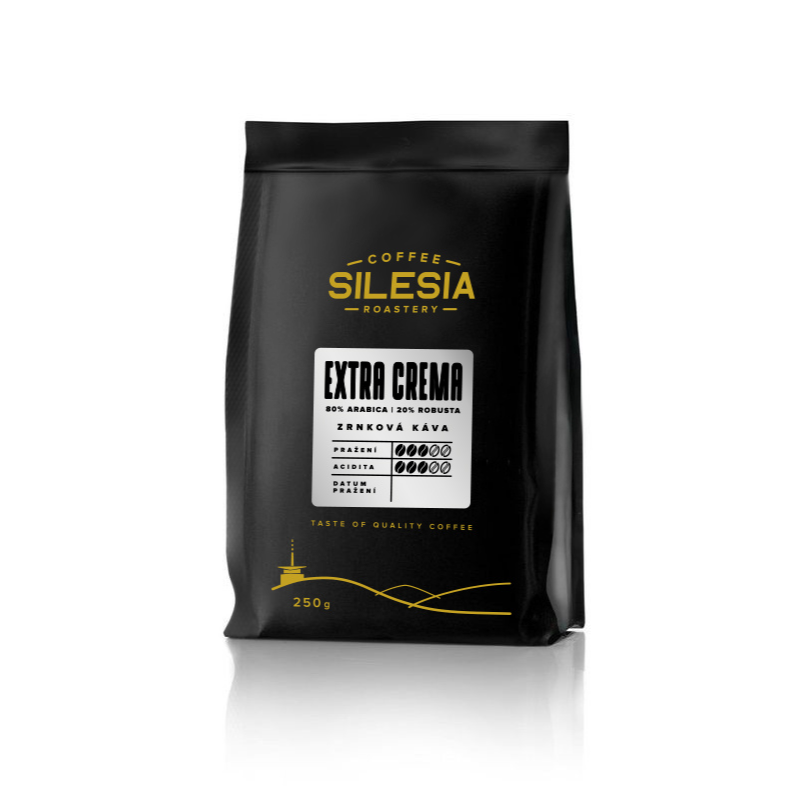 SILESIA EXTRA CREMA 80% Arabica 20% Robusta - Varianta: Zrnková káva, Velikost balení: 1 kg