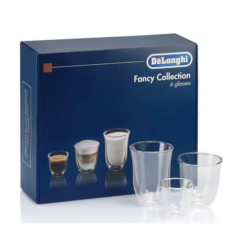 Sklenice set DeLonghi espresso + cappuccino + latte macchiato