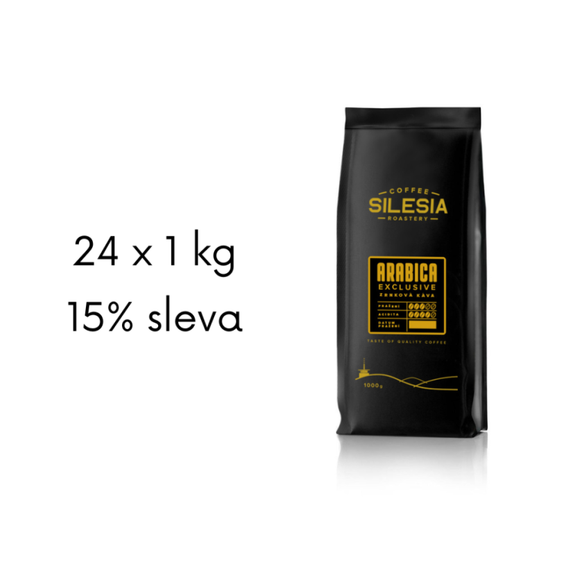 Silesia 24 x 1 kg kávy - Káva: 24 x EXCLUSIVE BLEND 100% Arabika