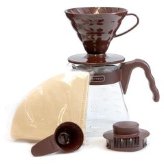 Hario sada Pour Over Kit V60-02 hnědý