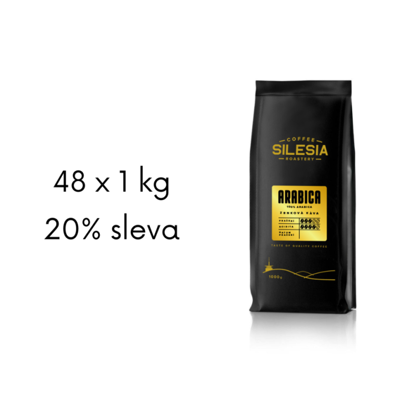 Silesia 48 x 1 kg kávy - Káva: 48 x ARABICA 100%