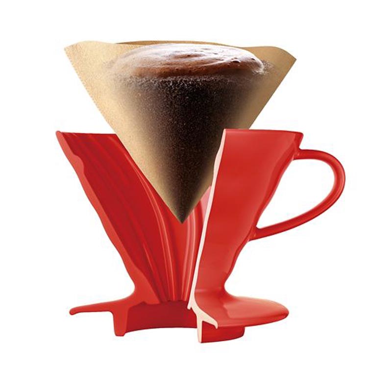 Dripper Hario V60-02 keramický červený