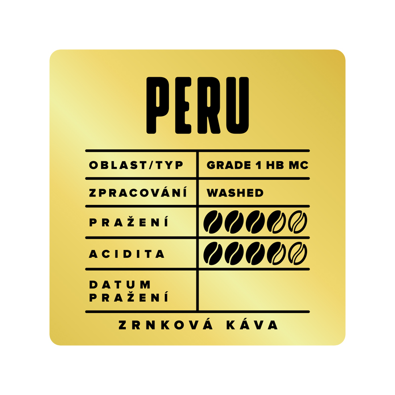 SILESIA PERU Grade 1 HB MC - Varianta: Mletá káva na espresso, Velikost balení: 250 g