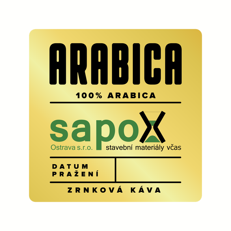 ARABICA 100% - zrnková káva 250 g v sáčku s etiketou firmy