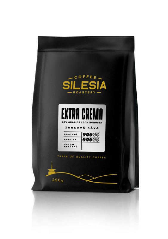 Silesia EXTRA CREMA 80% Arabica 20% Robusta - Velikost balení: 500 g, Varianta: Zrnková káva